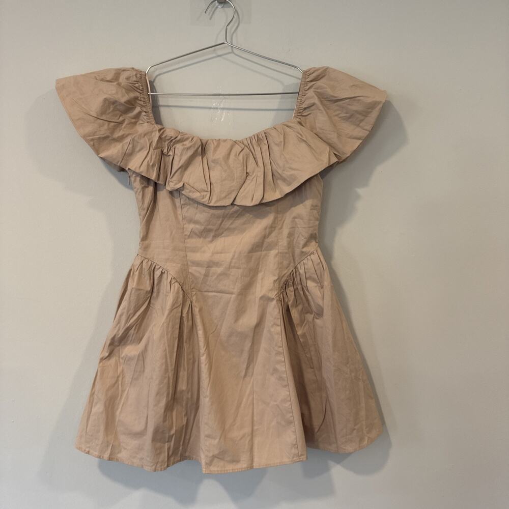 NWT Lelis Revolve Puff Neck Off Shoulder Mini Dress Size Medium 2803 - Picture 6 of 9